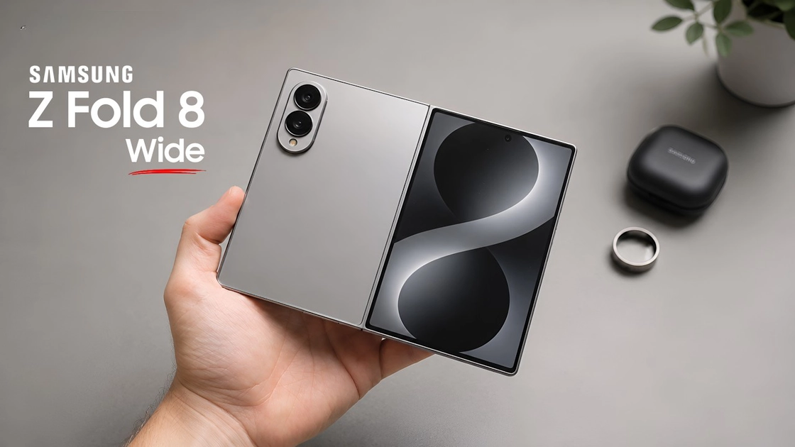 Макет смартфона Samsung Galaxy Z Fold 8 Wide
