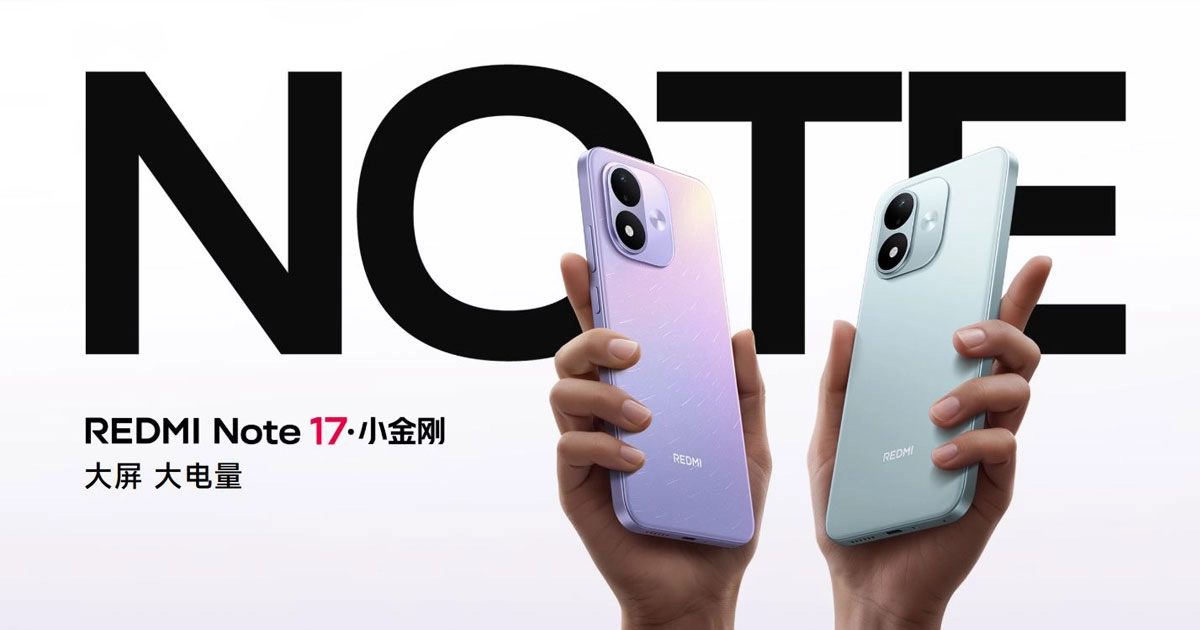 Смартфони Redmi Note 17 у різних кольорах
