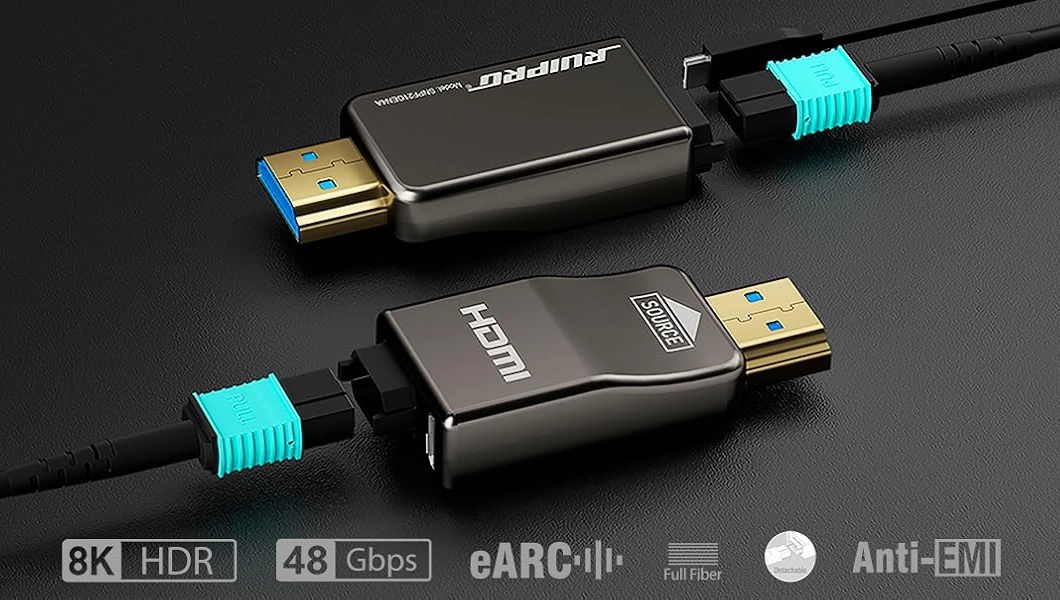 Броньований оптоволоконний HDMI кабель Ruipro