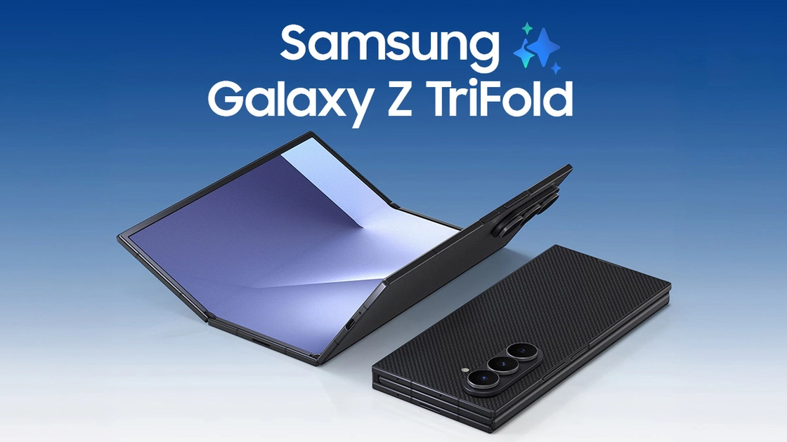 Смартфон Samsung Galaxy Z TriFold у розкладеному стані
