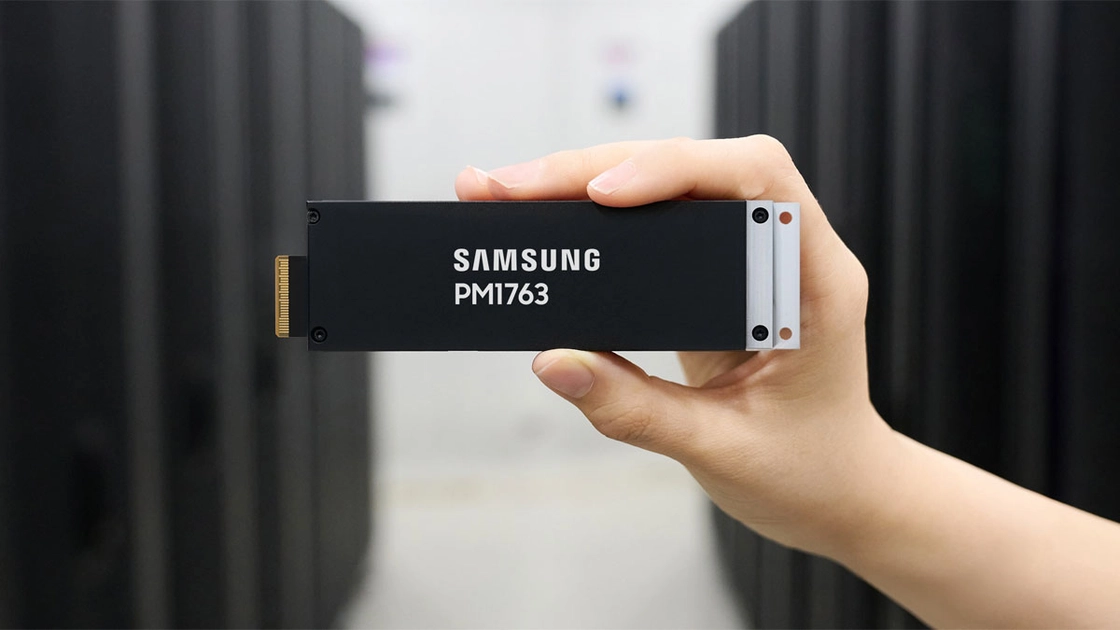 Samsung PM1763 — the company's first PCIe 6.0 SSD, built for AI server infrastructure. Source: Samsung