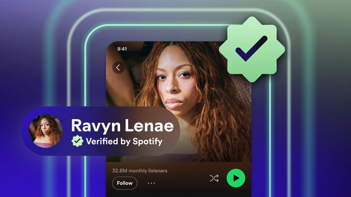 Зелена галочка верифікації на сторінці музиканта у Spotify