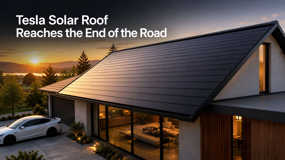 Сонячна черепиця Tesla Solar Roof на даху будинку