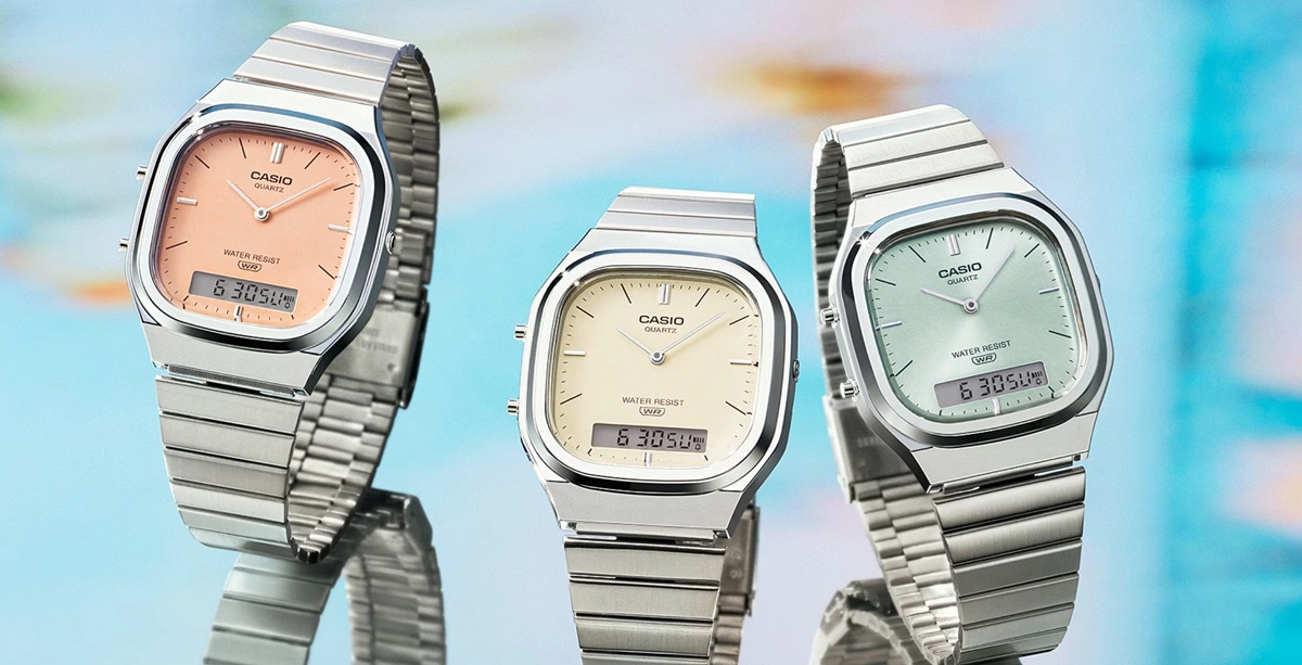 Оновлений вінтаж: Casio випустила серію класичних годинників AQ-240E — тепер без гострих кутів і в нових пастельних тонах