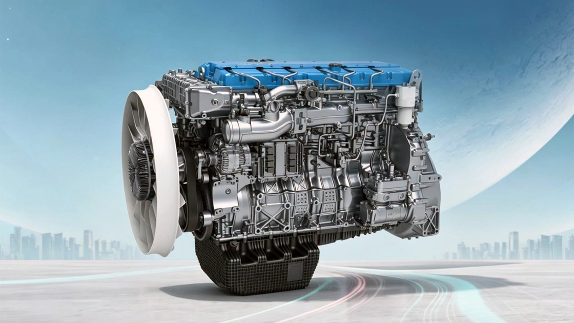 Weichai Power's WP15 hydrogen engine. Illustration: Weichai Power