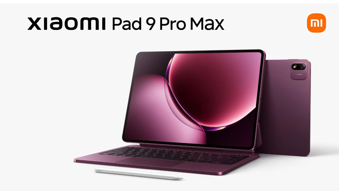 Планшет Xiaomi Pad 9 Pro Max у винно-червоному кольорі