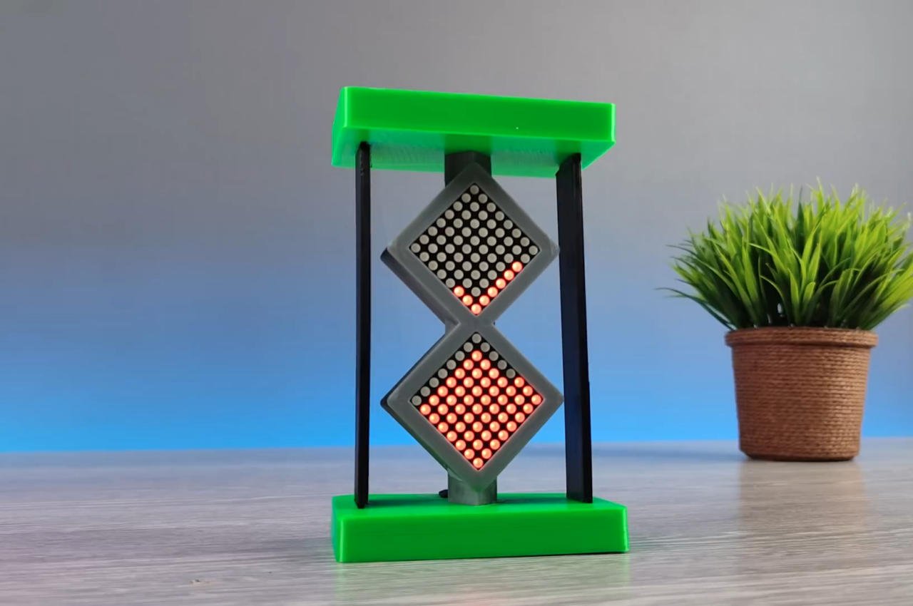 This DIY digital hourglass delivers a retro feeling without the messy sand