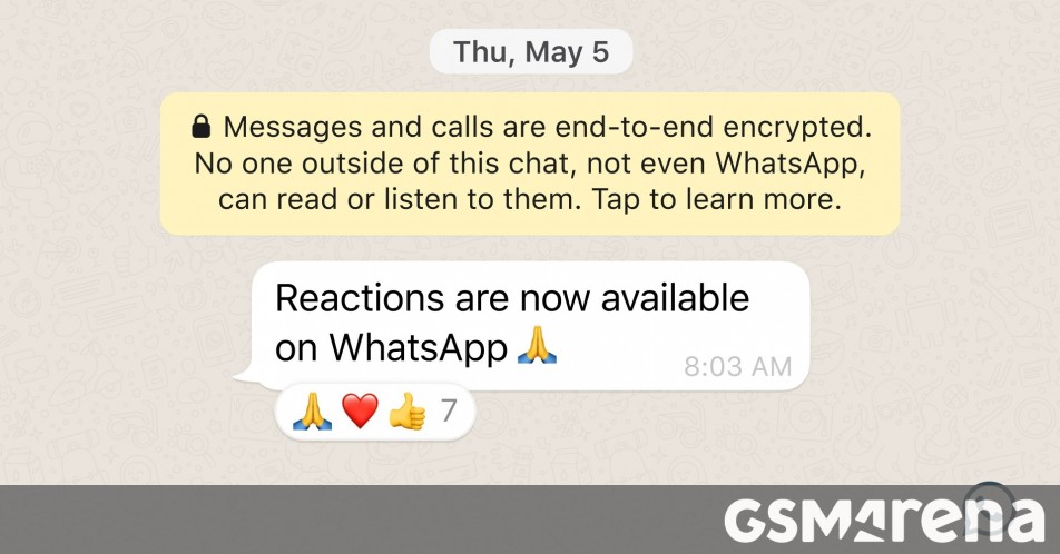 WhatsApp beginnt damit, Nachrichtenreaktionen an seine Benutzer auszurollen