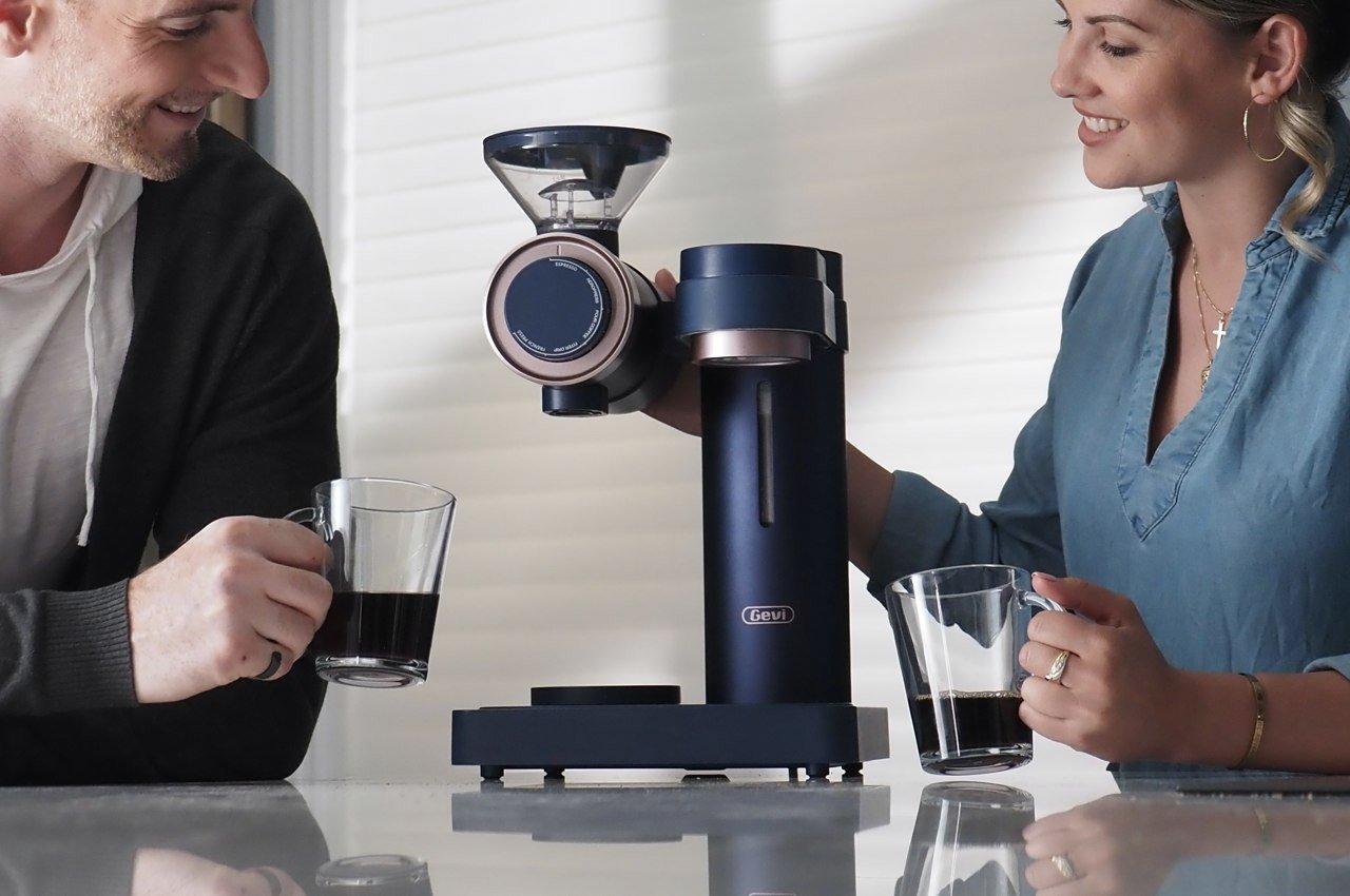Gevi Blue 4-in-1 Smart Pour-over Coffee Machine with Grinder,22 oz