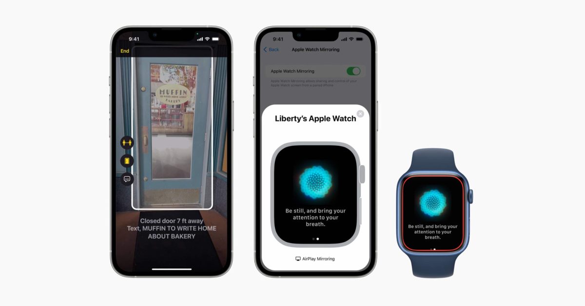 Apple presenta nuevas funciones de accesibilidad este año: detección de puertas, subtítulos en vivo, Apple Watch Mirroring y más