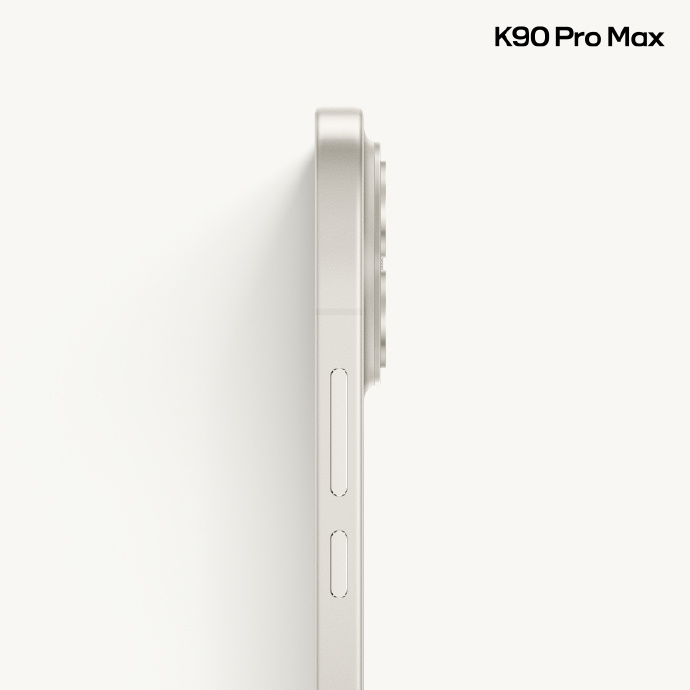 Біло-золотистий дизайн Redmi K90 Pro Max