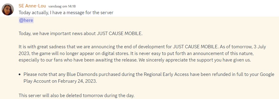 Square Enix annuleert de volledige release van Just Cause Mobile en verwijdert de game uit alle digitale winkels-2