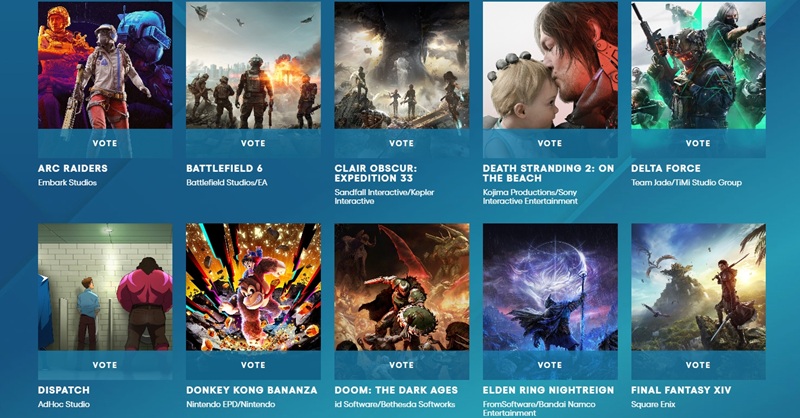 Победители категории 'Голос игроков' на TGA 2025