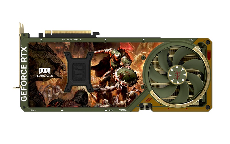 Дизайн видеокарты ROG Astral GeForce RTX 5080 DOOM Edition