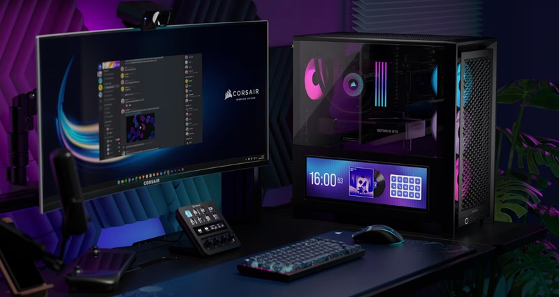 Corsair Frame 4000D LCD RS ARGB с дисплеем Xeneon Edge