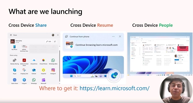 Demonstration of the Cross Device Resume function