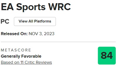 Nok et flott løp fra Codemasters! Kritikerne er strålende fornøyd med EA Sports WRC-rallysimulator og anbefaler den til alle fans av sjangeren.-2