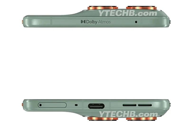 Рендер Motorola Edge 70 з плоскою задньою панеллю
