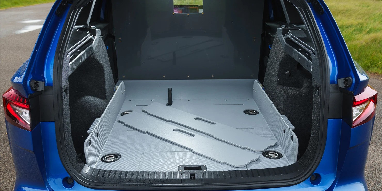 Enyaq Cargo interior with redesigned interior design