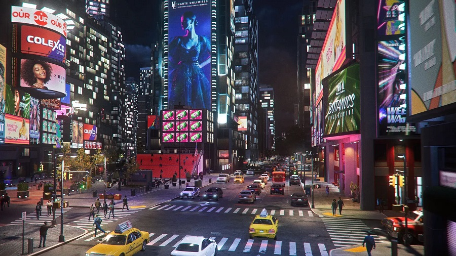 Forbløffende detaljerte panoramabilder av New York City i nye skjermbilder av actionspillet Marvel's Spider-Man 2 fra Insomniac Games.-2