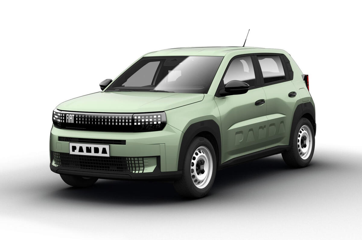 Електричний Fiat Grande Panda, вид спереду