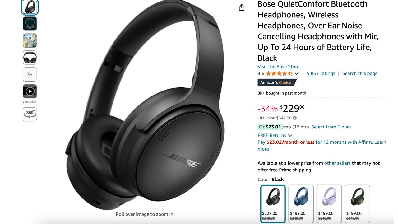 Bose QuietComfort Bluetooth Headphones with a $120 Discount Now!