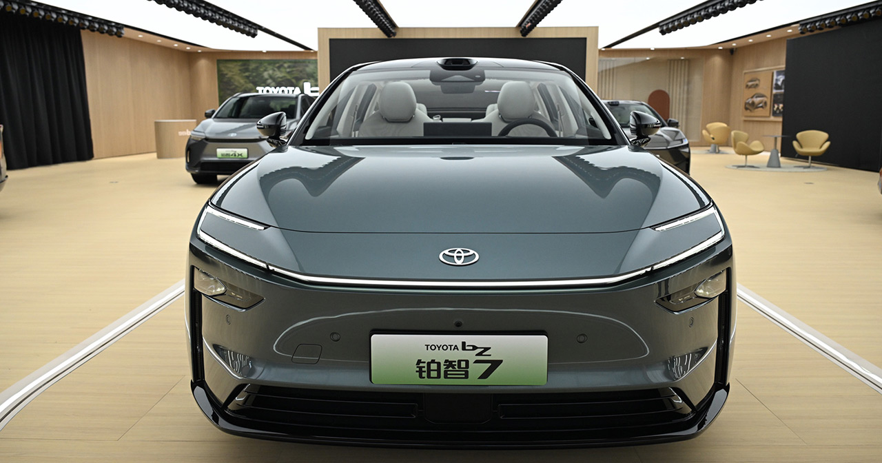 Toyota bZ7 at the Auto Shanghai 2025 motor show