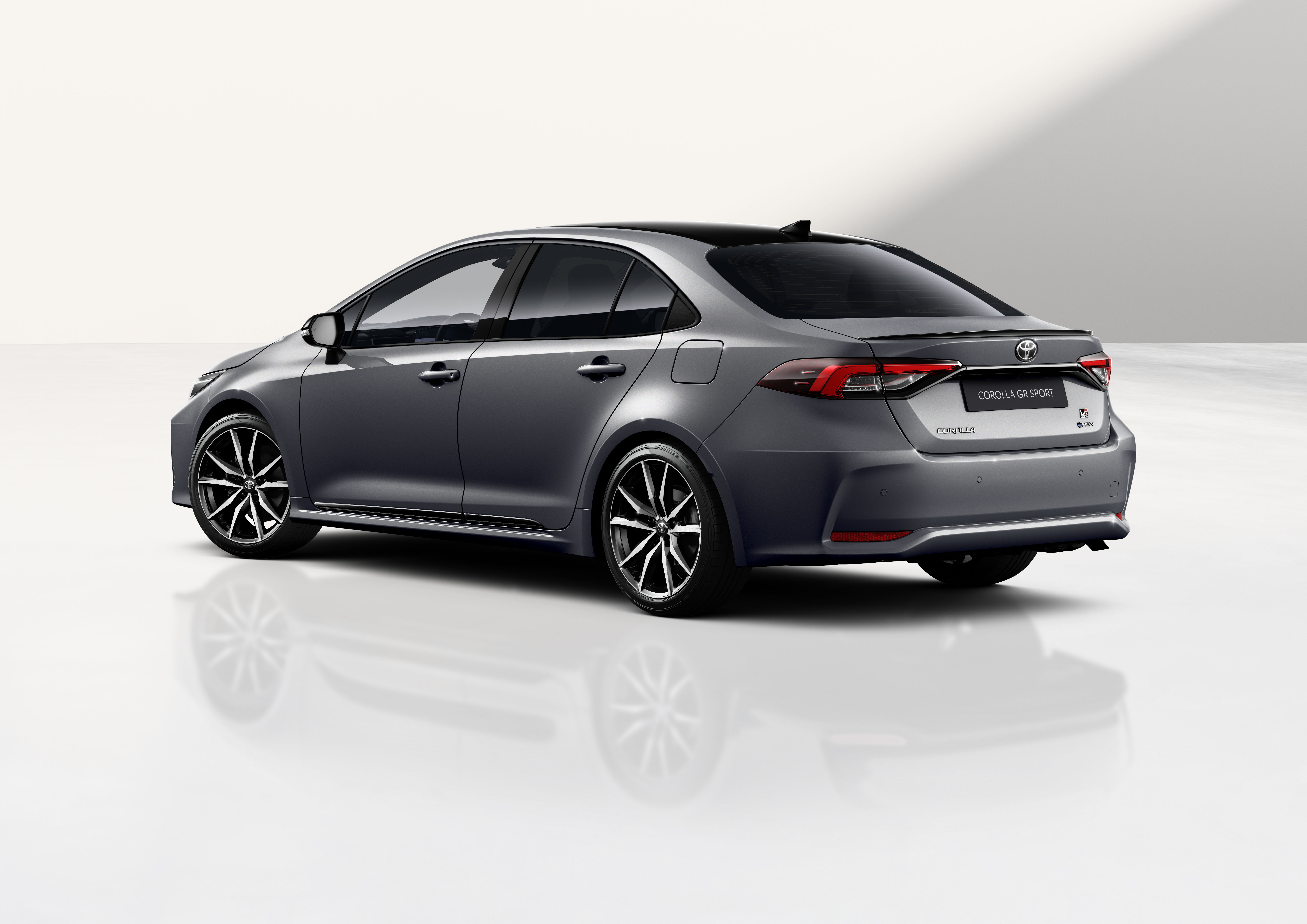 New design Corolla Sedan in Storm Grey