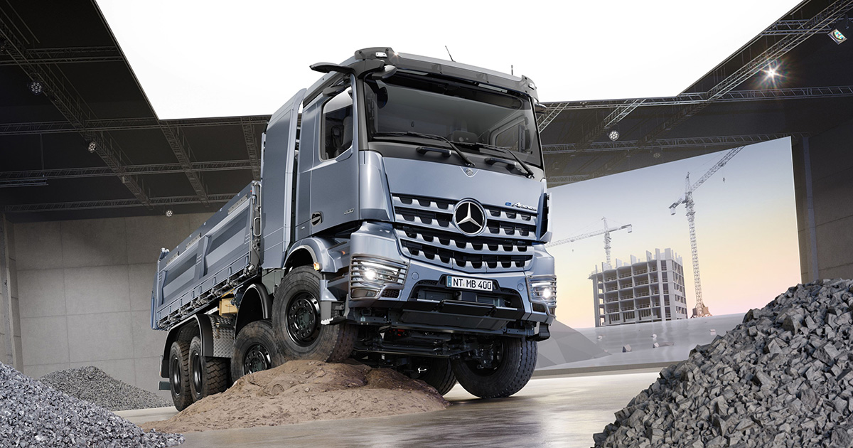 Mercedes-Benz eArocs 400 at the bauma trade fair