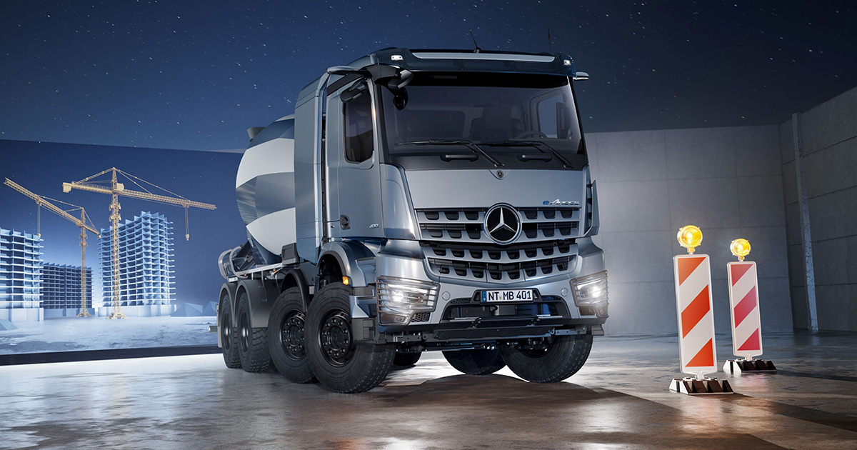 Mercedes-Benz eArocs 400 on the construction site