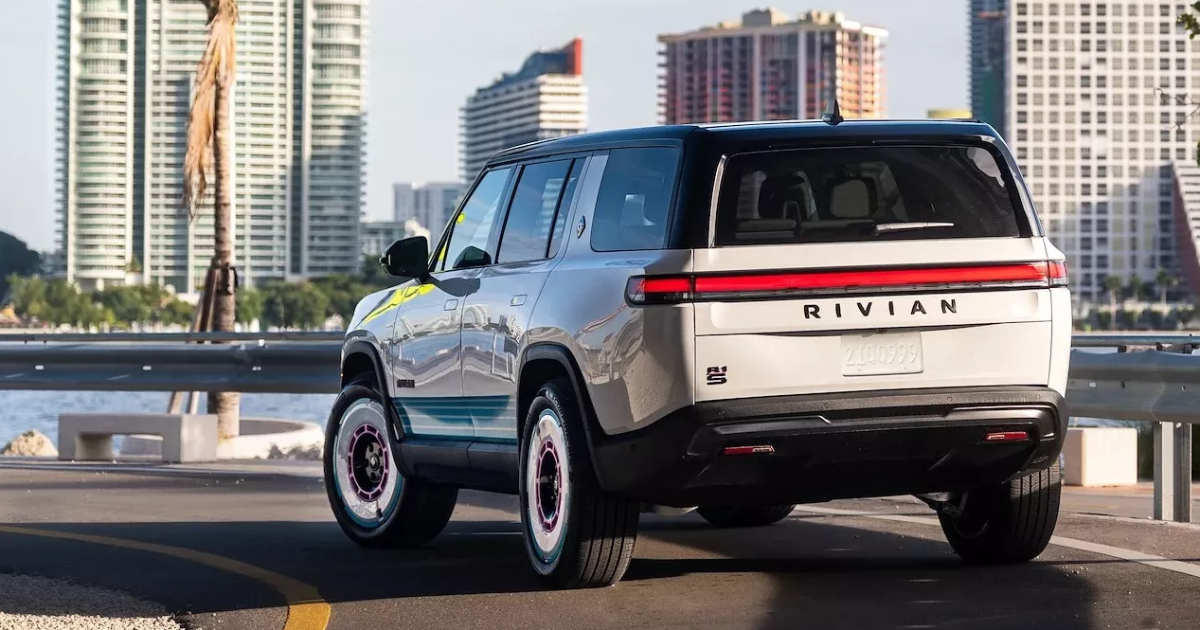Rivian R1S Quad Miami Edition side view