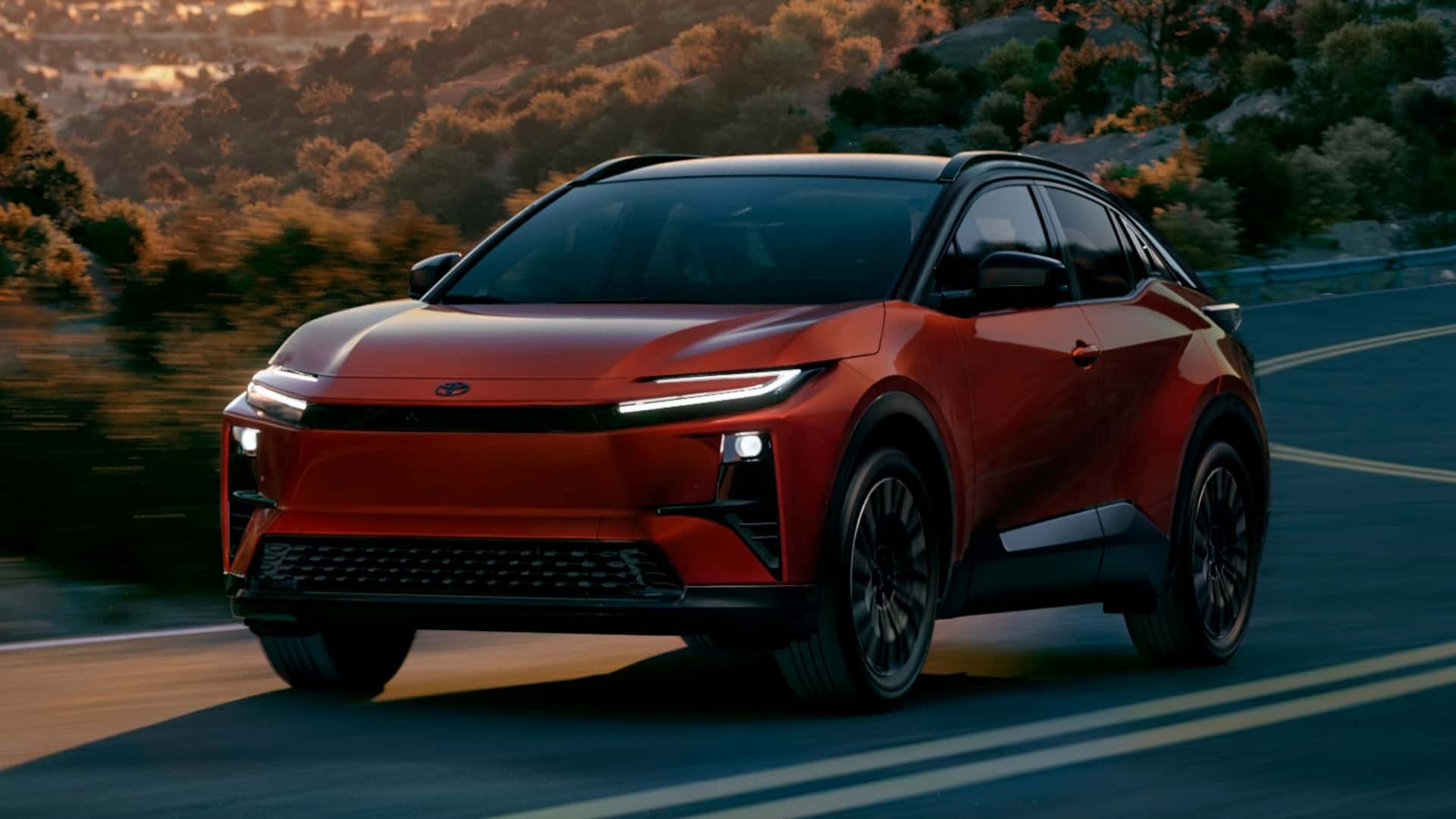 Interior of the Toyota C-HR EV