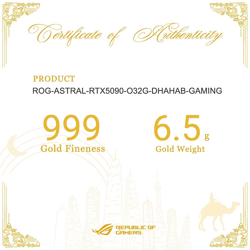 Золота відеокарта RTX 5090