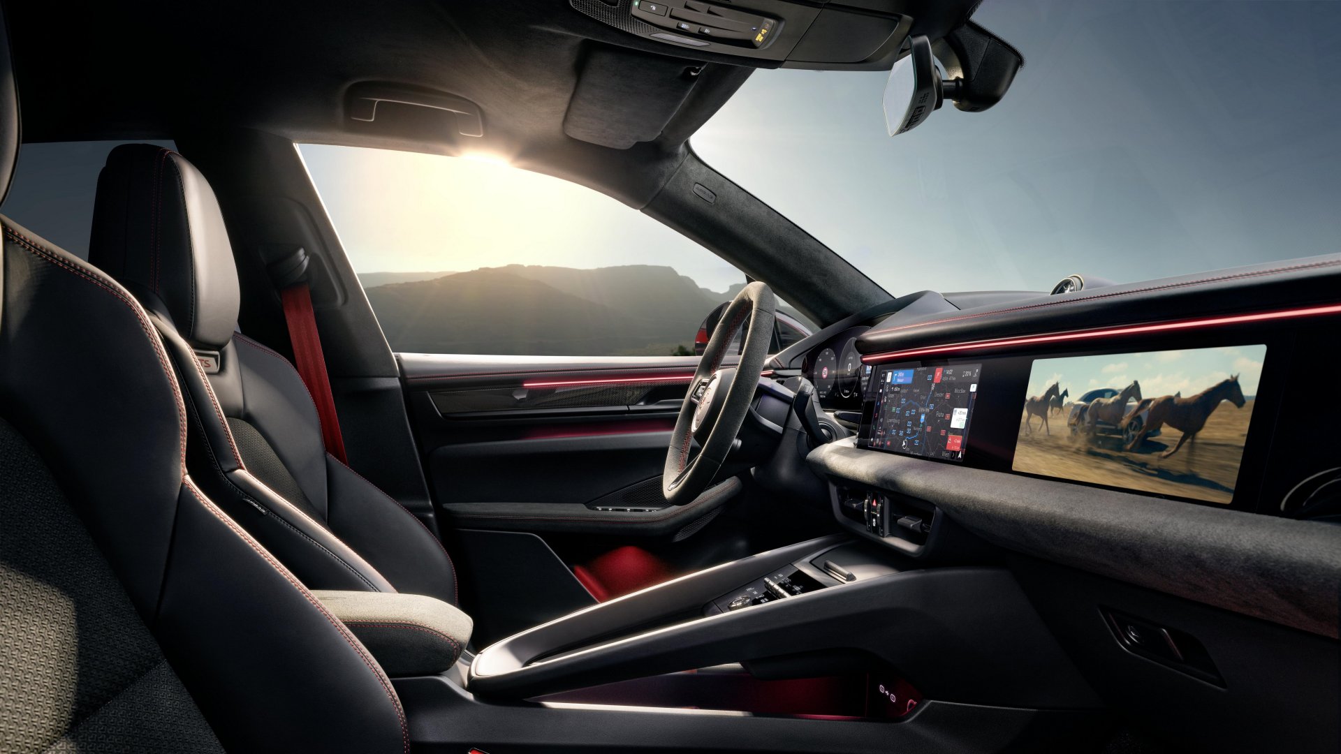 Interior elements of Porsche Macan GTS