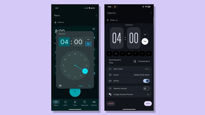Une image des changements dans l'interface