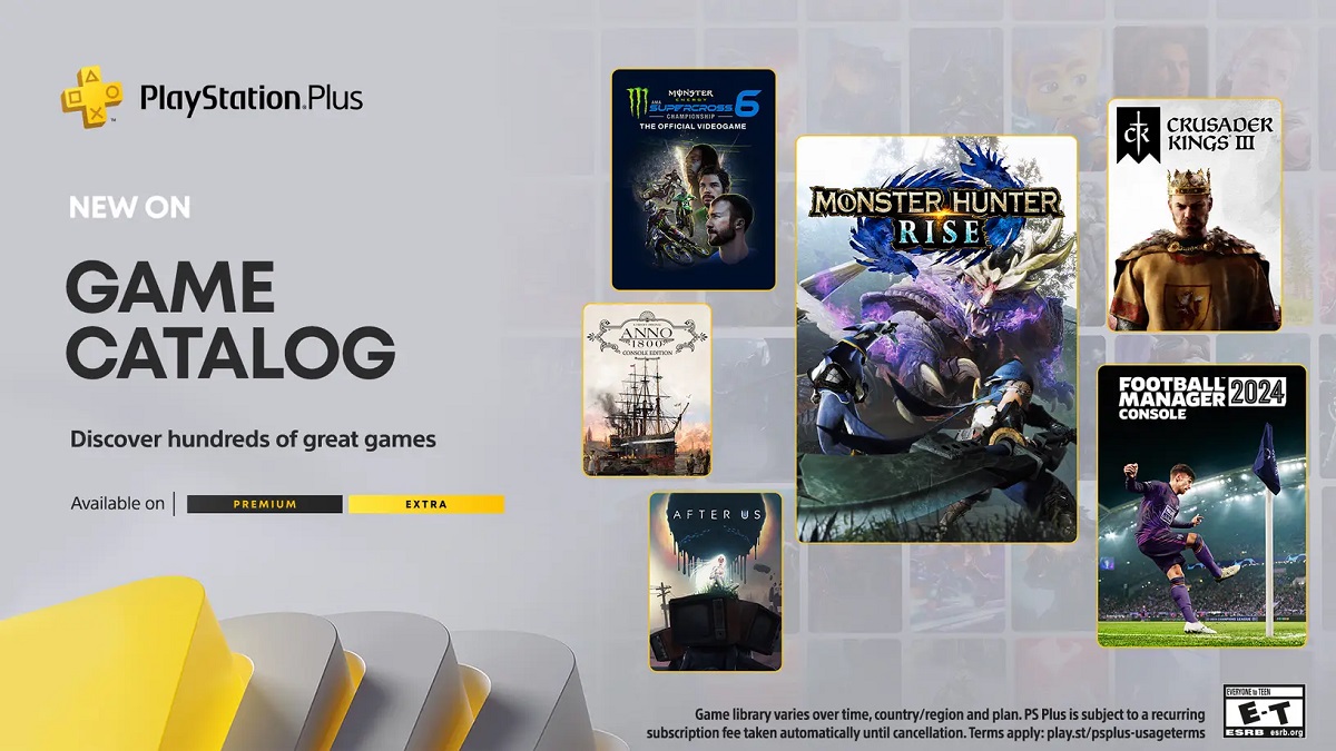 Новая подборка игр уже доступна в PS Plus Extra и Premium: в нее входят Anno 1800, Monster Hunter: Rise и Crusader Kings 3