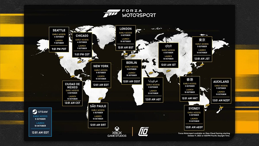 Ta ditt valg: Forza Motorsport-utviklerne har publisert en liste over 500 biler som vil være tilgjengelige i spillet, og angitt det nøyaktige tidspunktet for utgivelsen av racingsimulatoren i forskjellige regioner.-2