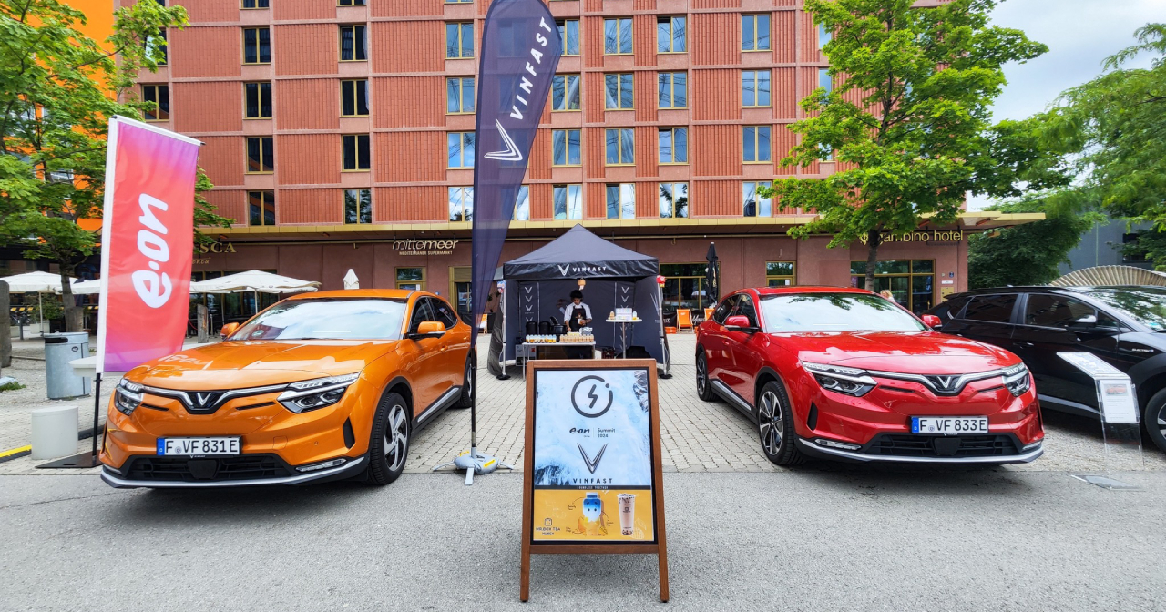 VinFast cars at the ON Drive Summit. Photo: VinFast Showroom Munich / Facebook