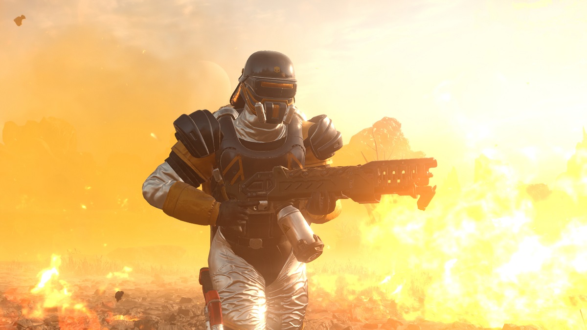 Helldivers 2 is going to be hot! Developers unveiled Freedom's Flame themed weapon and armour set