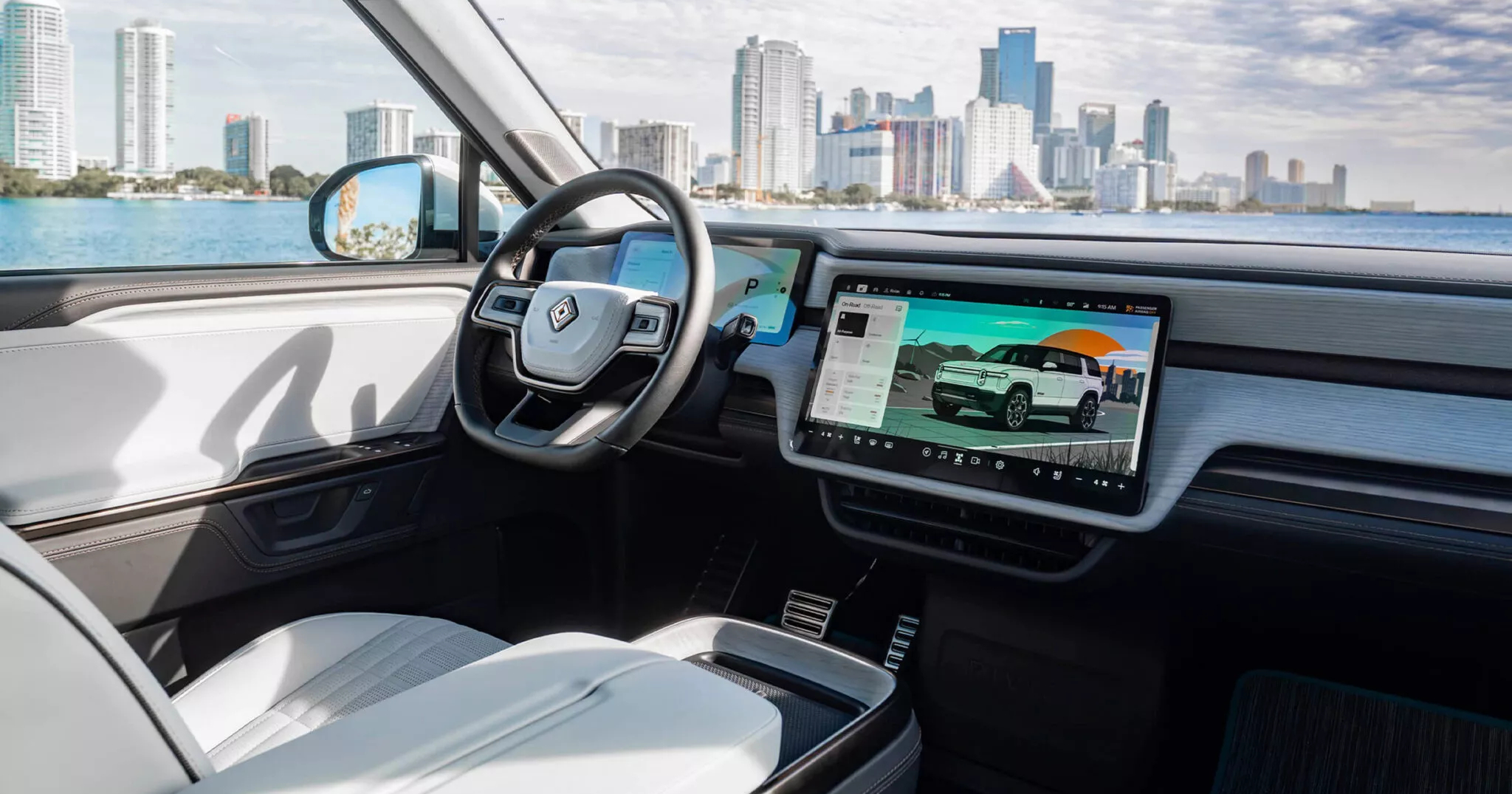 Rivian R1S Quad Miami Edition - interior view