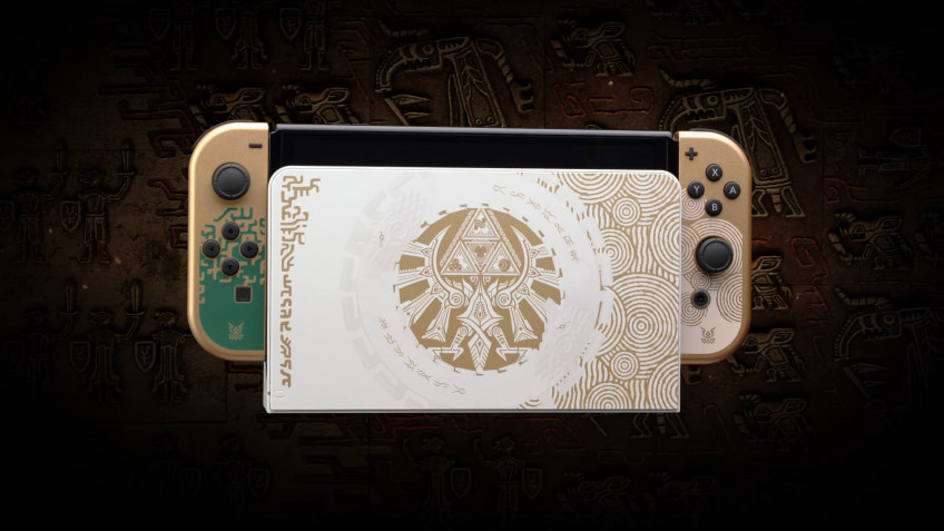 Nintendo ha presentato un'edizione limitata della console Switch OLED, che riprende lo stile di The Legend of Zelda: Tears of the Kingdom.-5