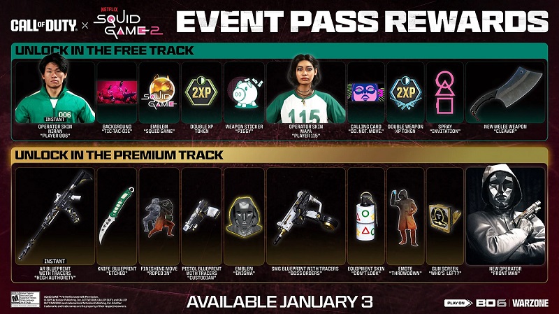 Squid Game Event Pass-content