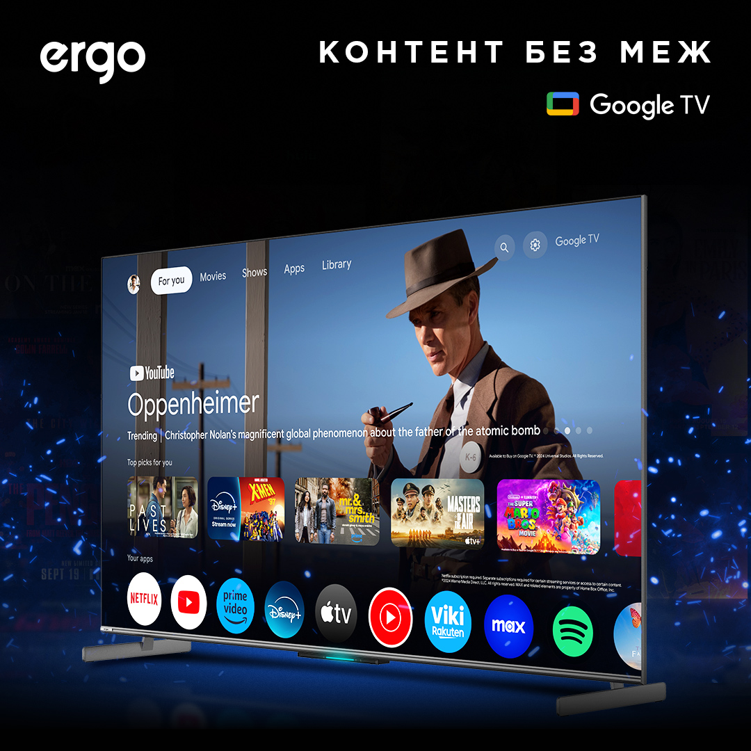 Google TV на телевизорах ERGO