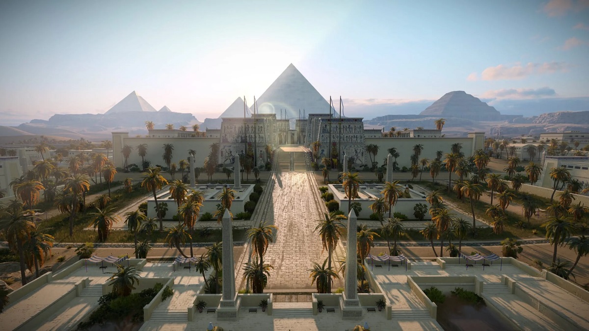 The first screenshots from Total War: Pharaoh show the majestic city of ancient Egypt and the spectacular sandy desert landscape
