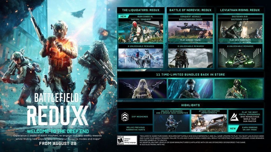 Gli sviluppatori di Battlefield 2042 hanno annunciato la Stagione 6 dello sparatutto e hanno parlato dell'evento Redux, che riproporrà i contenuti delle ultime tre stagioni e introdurrà un nuovo sistema di progressione.-2