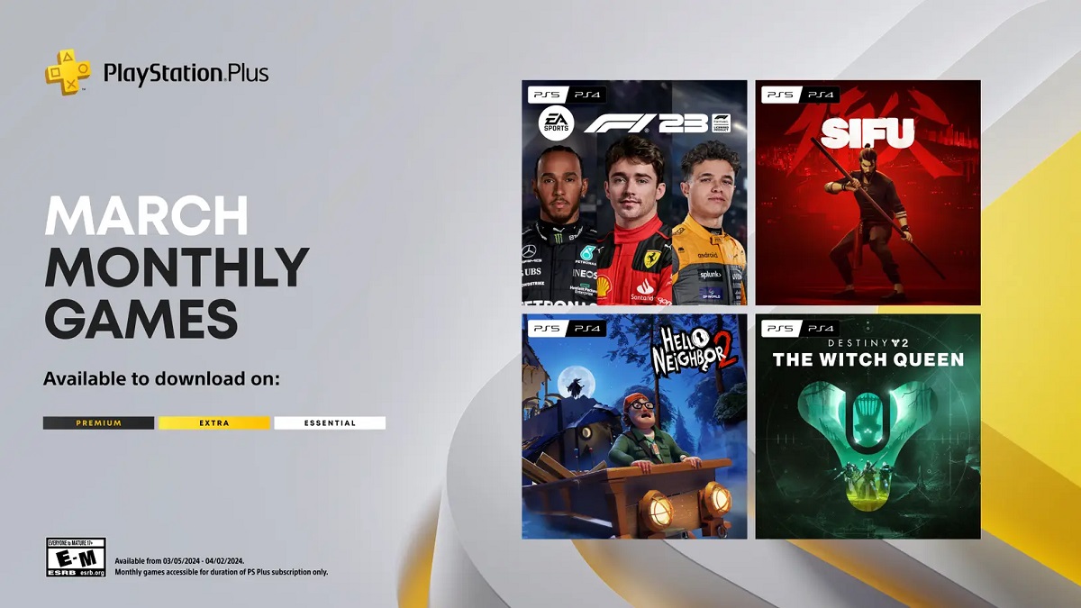 Sony a dévoilé sa sélection de jeux du mois de mars pour les abonnés PS Plus.