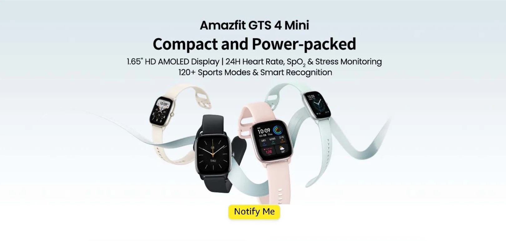 Amazfit GTS 4 Mini Smartwatch Azul