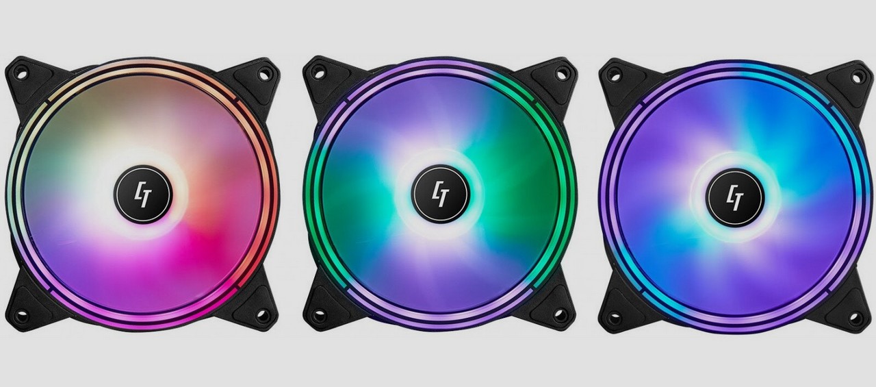 Ventilateur silencieux lumineux multicolor RGB 120 mm 12V