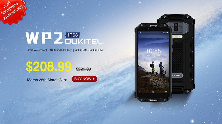 Распродажа OUKITEL на AliExpress: цены на смартфоны стартуют с $58