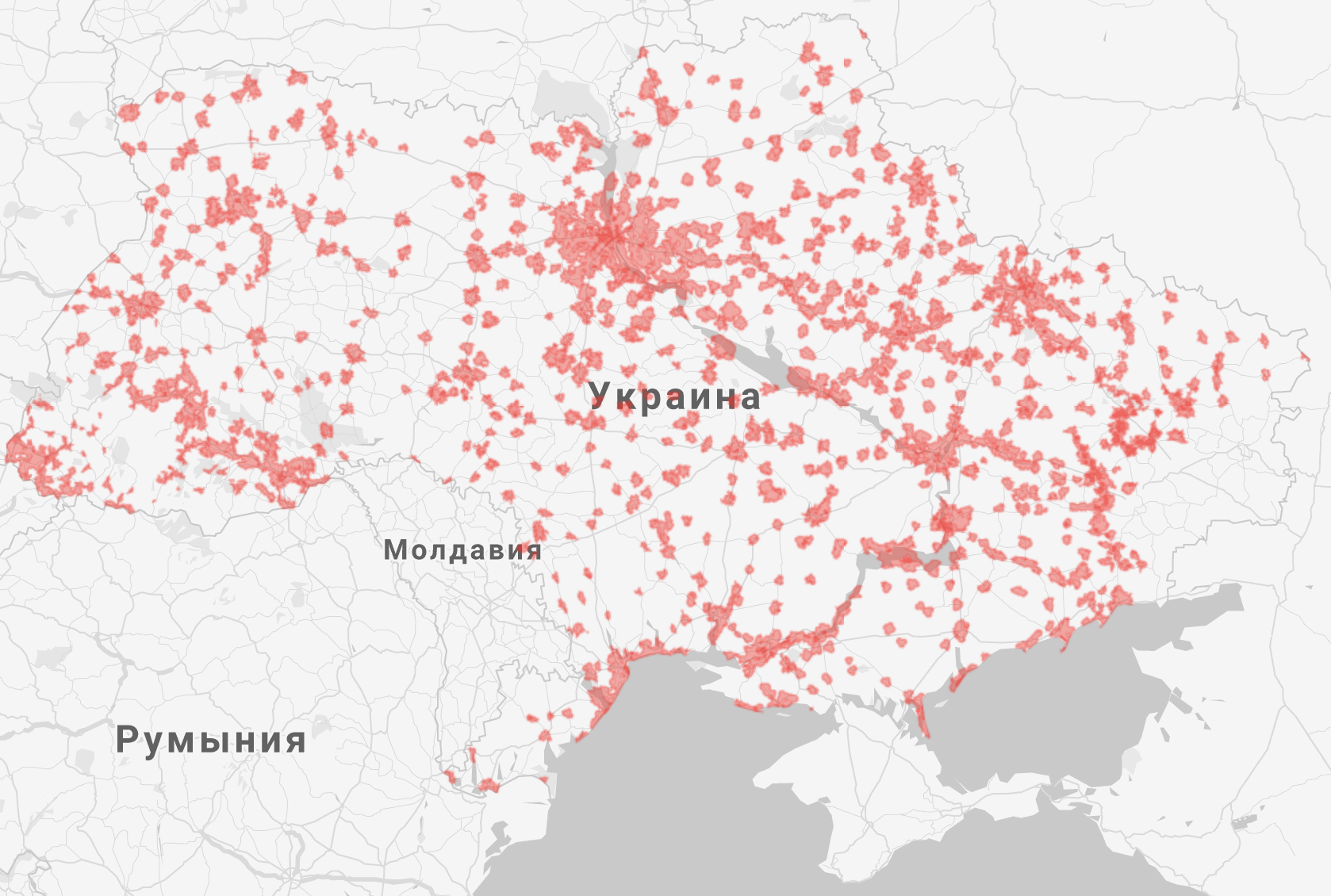 Карта покрытия сети